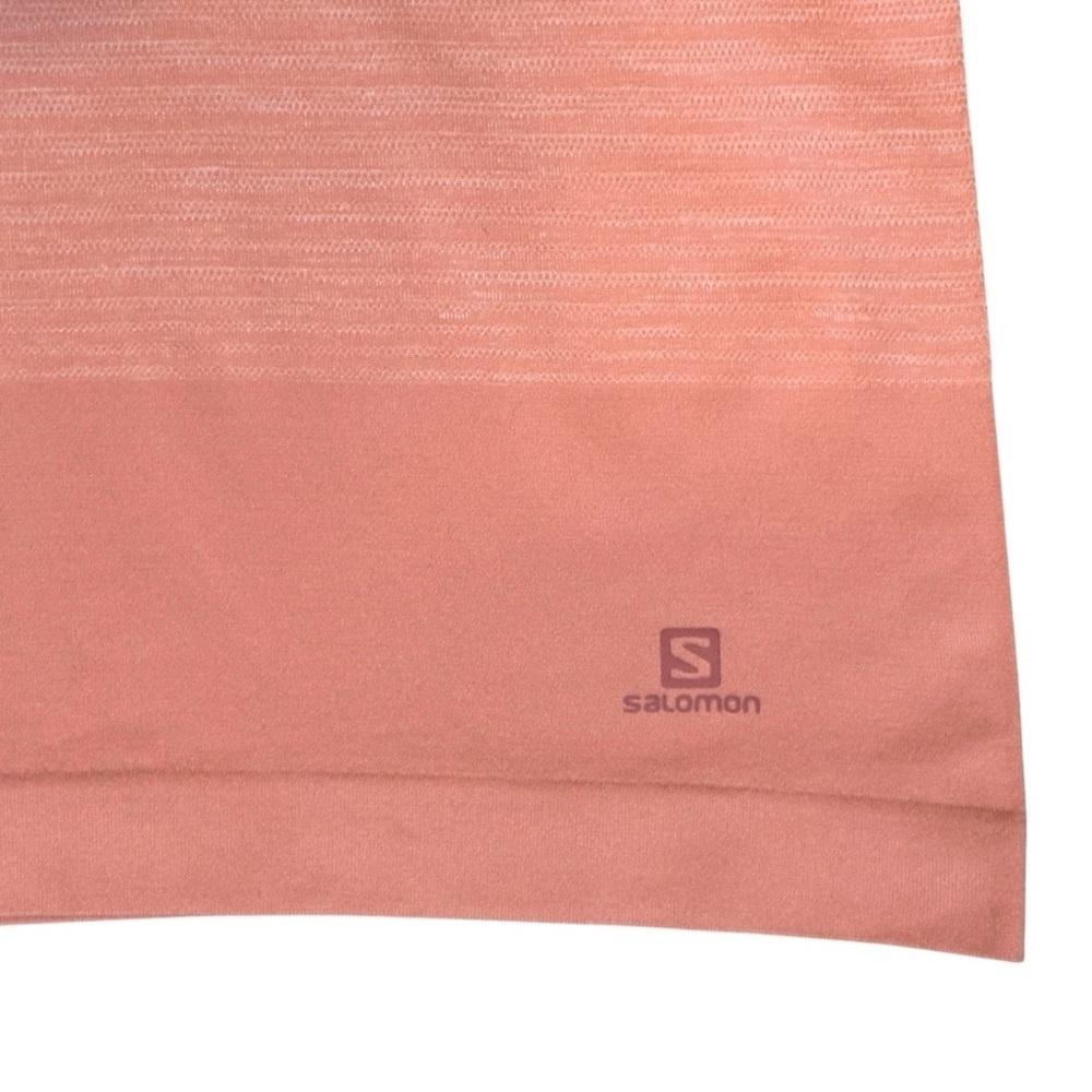 Salomon Elevate Move On Short Sleeve T-Shirt in Brick Dust Salmon Women’s Small - Picture 5 of 6